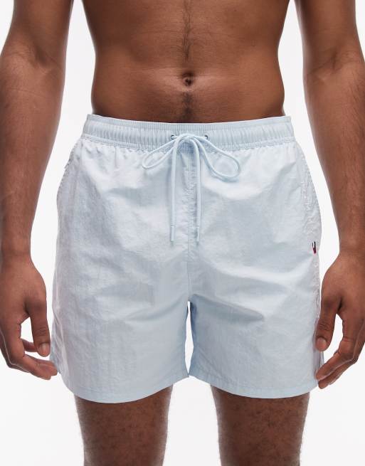 Shorts de baño azul tenue con cordón ajustable y bolsillo con cremallera de Tommy Hilfiger , 5 de 5