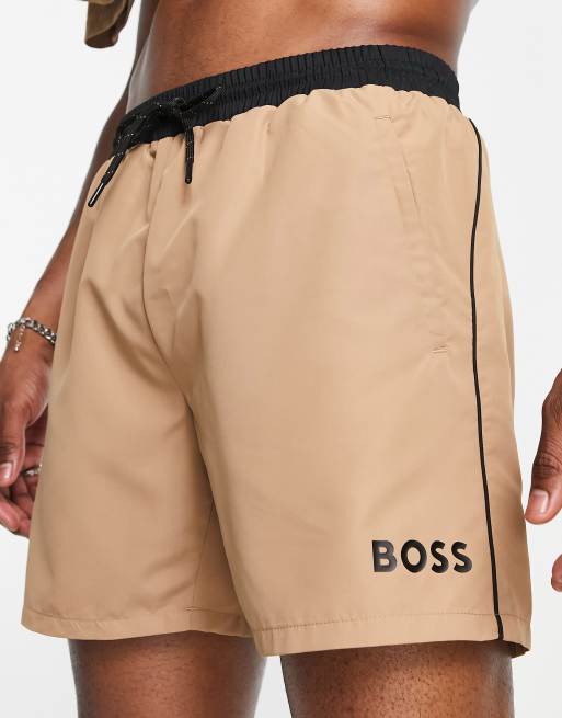 Shorts de baño beis Starfish de BOSS Swimwear, 3 de 4
