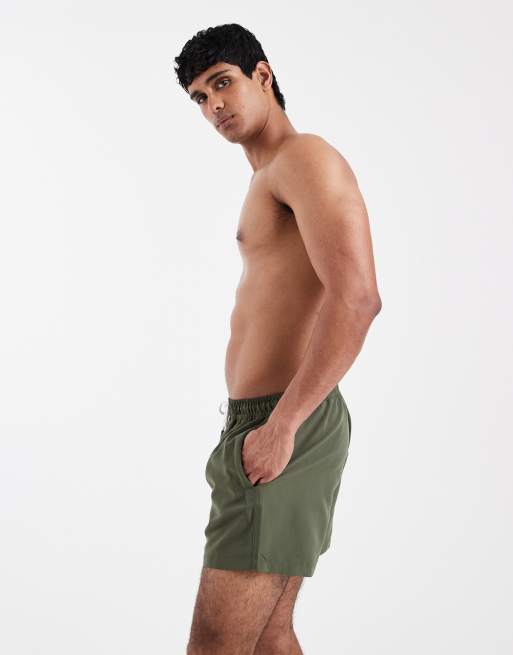 Shorts de baño caquis de largo medio de New Look, 3 de 5