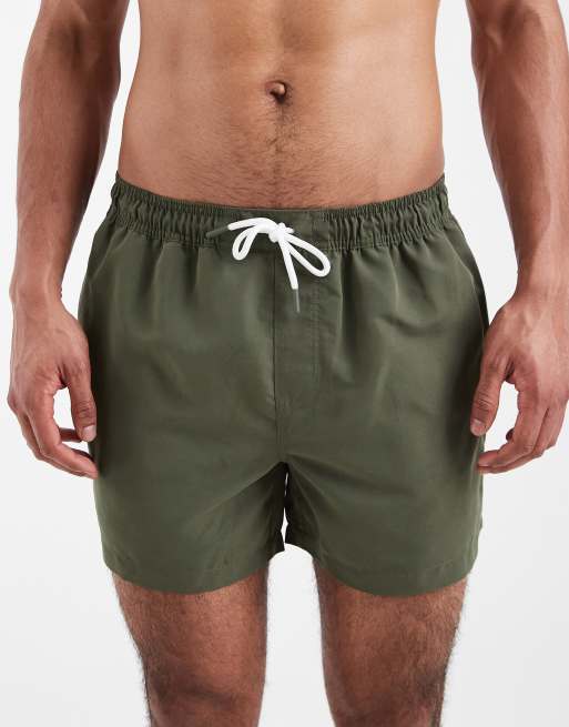 Shorts de baño caquis de largo medio de New Look, 4 de 5