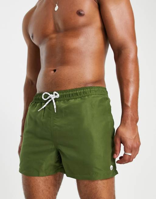 Shorts de baño color caqui de New Look