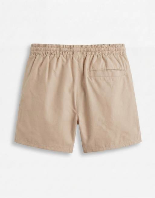 Shorts de baño color piedra con ribete en contraste de Aray, 7 de 9