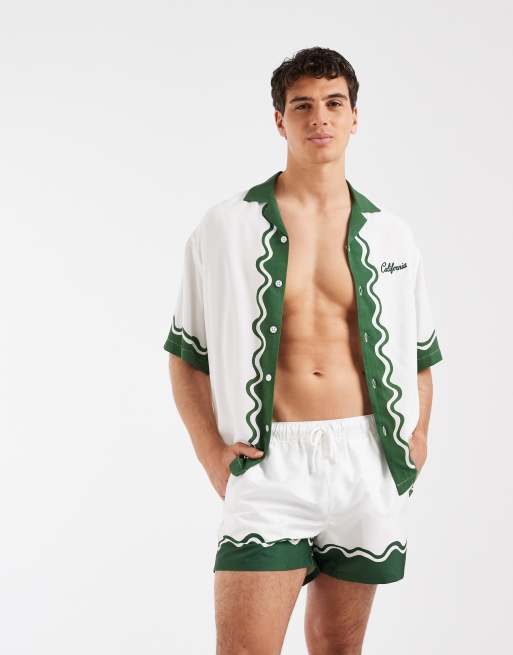 Conjunto color crema con estampado en el borde de ASOS DESIGN, 2 de 3