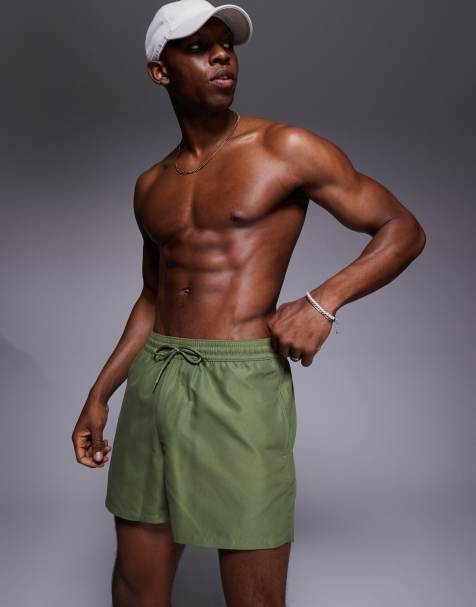 Shorts de baño cortos caquis de ASOS DESIGN - view 1