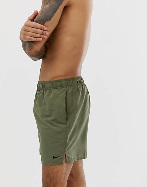 Shorts de baño cortos en color caqui Volley exclusivos de Nike Swimming