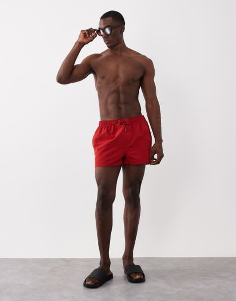Shorts de baño cortos rojos de New Look - view 1