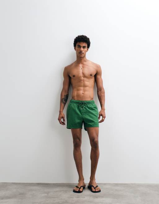 Shorts de baño cortos verdes de sirsaca de ASOS DESIGN, 2 de 7