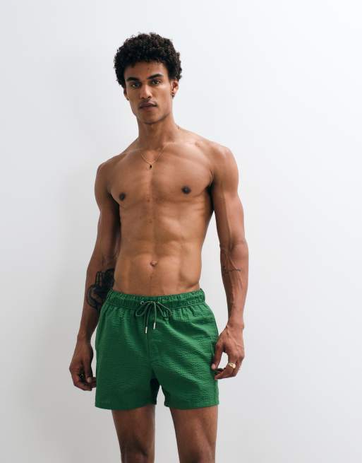 Shorts de baño cortos verdes de sirsaca de ASOS DESIGN, 3 de 7