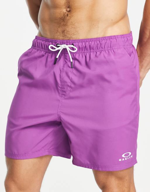 Shorts de baño de 18 pulgadas morados Volley Clearlake de Oakley, 3 de 4