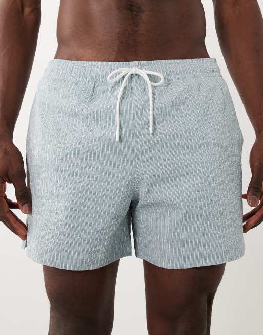 Shorts de baño de 5" a rayas azules de Abercrombie & Fitch, 4 de 5