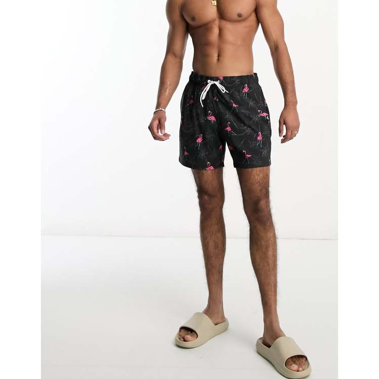 Shorts de bano de 5 negros con estampado de flamencos Guard de Hollister Stradivarius Leggings neri con dettagli in ecopelle ClassicfuncenterShops