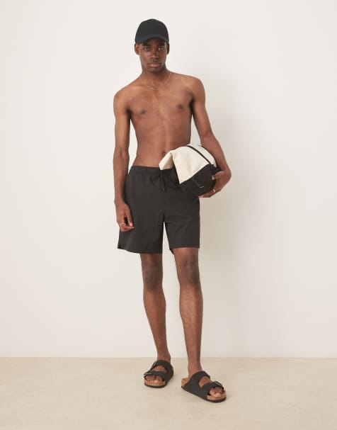 Shorts de baño de 7" negros de Abercrombie & Fitch - view 1