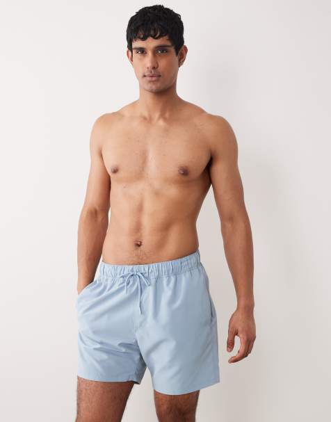 Shorts de baño de largo medio azules de ASOS DESIGN - view 1