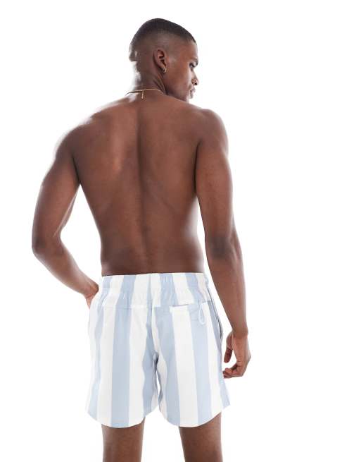 Shorts de baño elásticos a rayas azules de Cotton On, 2 de 4