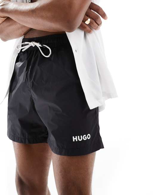 Shorts de baño en negro haiti de Hugo