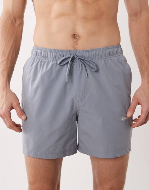Shorts de baño gris claro con logo de Jack & Jones Originals, 4 de 5