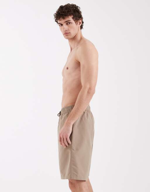 Shorts de baño largos beis de ASOS DESIGN, 3 de 6