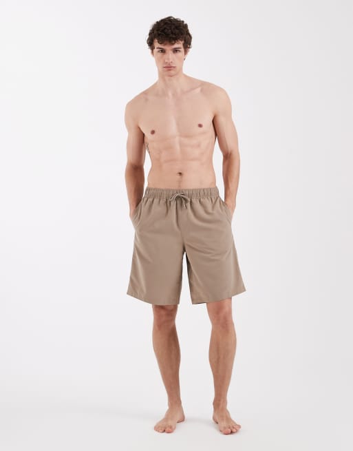 Shorts de baño largos beis de ASOS DESIGN, 4 de 6