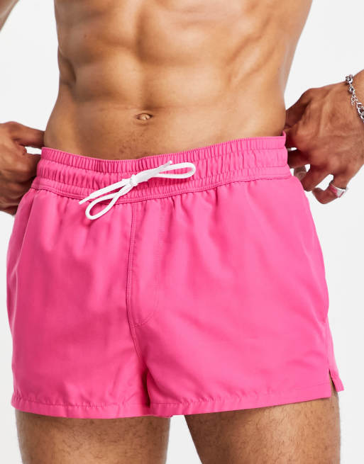 Shorts de baño muy cortos rosa luminoso de ASOS DESIGN, 2 de 4