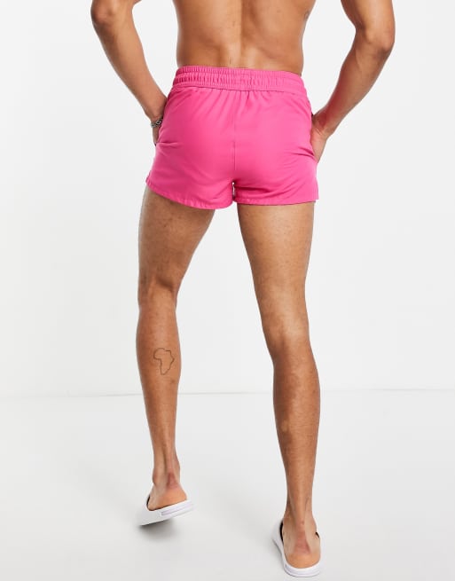 Shorts de baño muy cortos rosa luminoso de ASOS DESIGN, 4 de 4