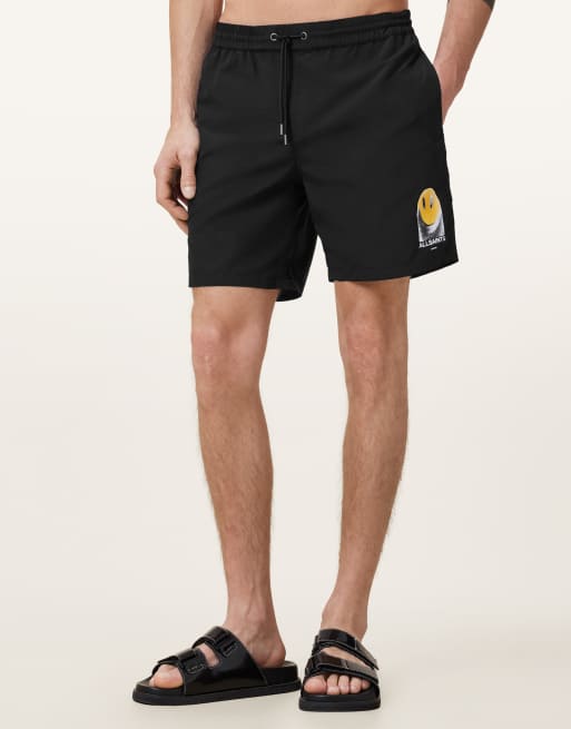 Shorts de baño negro azabache Party Wave de AllSaints