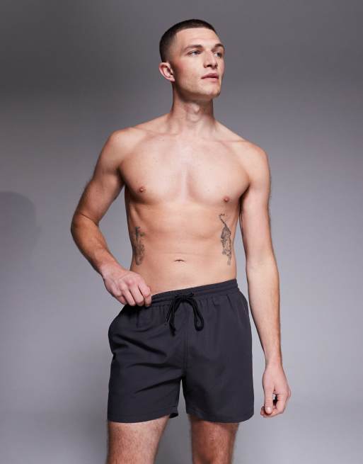 Shorts de baño negro descolorido de South Beach