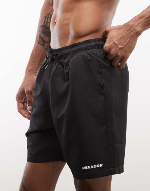 Shorts de baño negros con logo de Pegador, 5 de 5