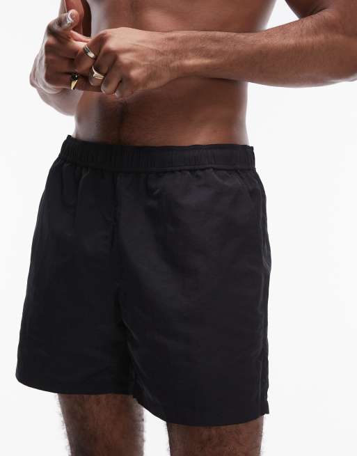 Shorts de baño negros de Topman, 3 de 4