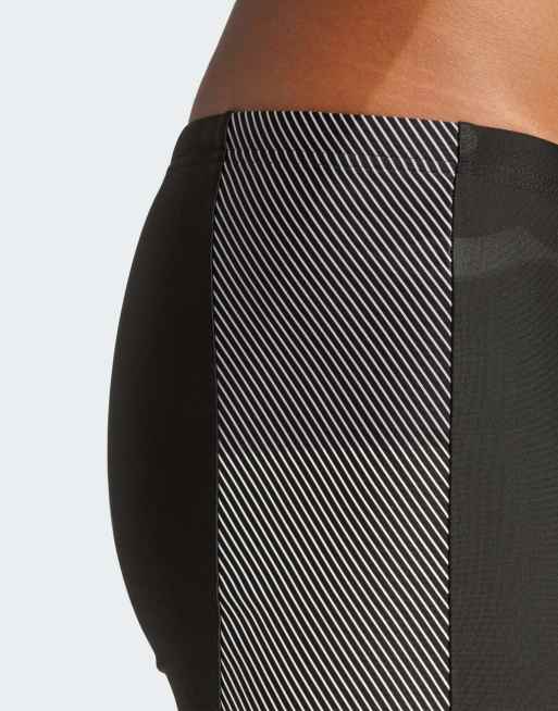 Shorts de baño negros estilo bóxers con diseño color block de adidas Performance, 3 de 4