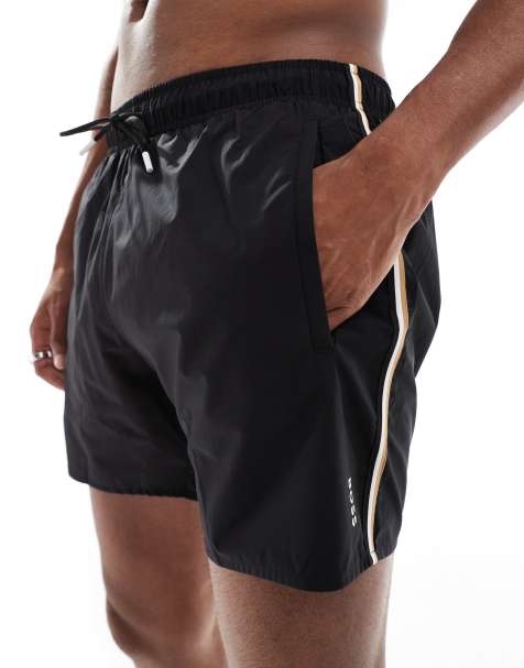 Shorts de baño negros Iconic de BOSS - view 1