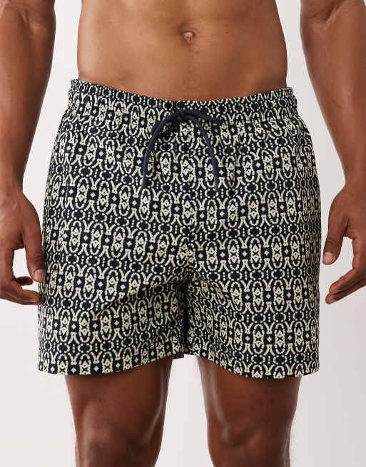 Shorts de baño negros y blancos estampados de Jack & Jones, 4 de 5