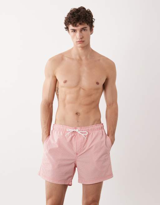 Shorts de baño rojos a rayas de sirsaca de Jack & Jones, 2 de 5