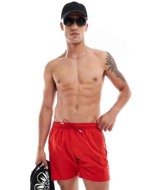 Shorts de baño rojos Iconic de HUGO Swimwear - view 1