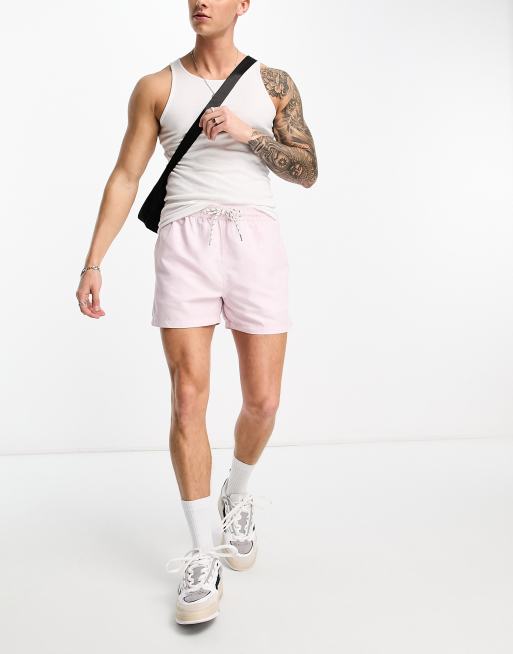 Shorts de baño rosa claro Core de New Look