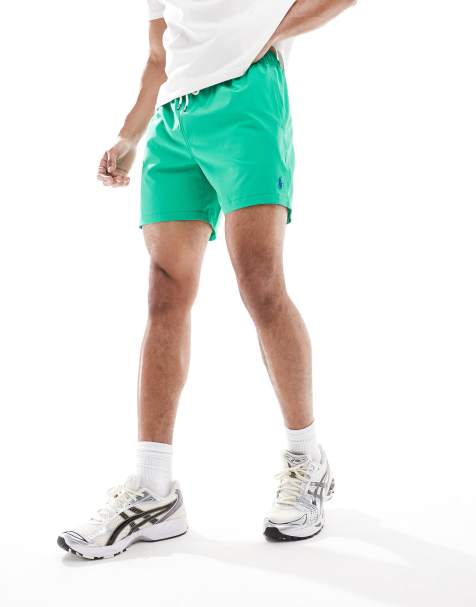 Shorts de baño verde medio clásicos con logo de icono Traveler de Polo Ralph Lauren - view 1