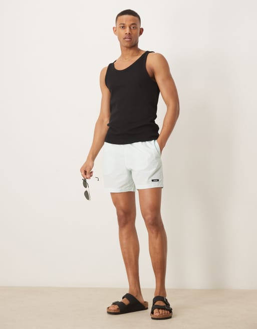 Shorts de baño verde menta con cordón ajustable de Calvin Klein, 4 de 4