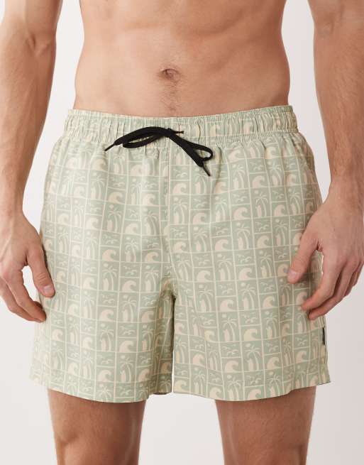 Shorts de baño verdes con estampado surfero de JJ Rebel, 4 de 5