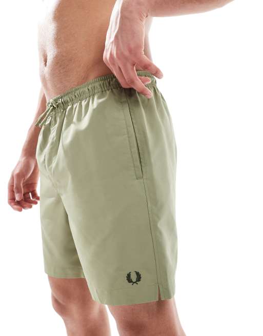 Shorts de baño verdes de Fred Perry, 2 de 4