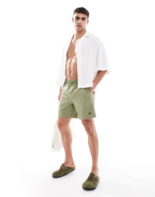 Shorts de baño verdes de Fred Perry, 3 de 4