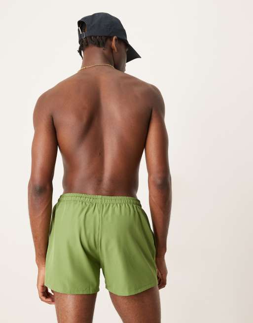 Shorts de baño verdes lisos de Free Society, 4 de 4
