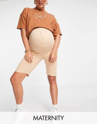 фото Шорты-леггинсы песочного цвета missguided maternity-светло-бежевый цвет