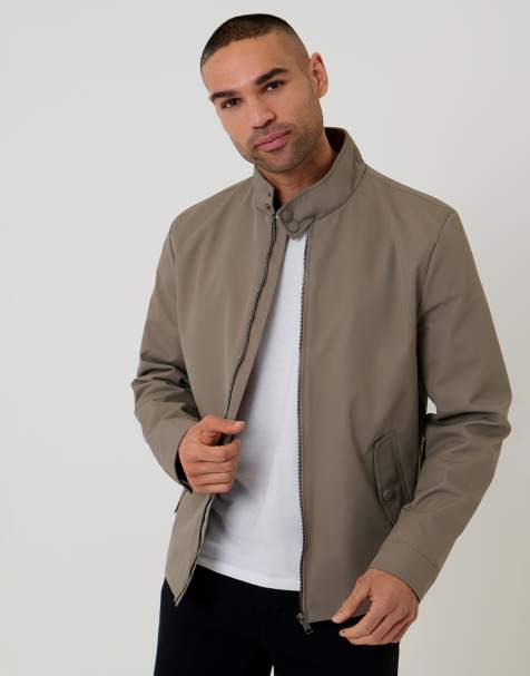 Showerproof Lightweight Zip Up Harrington Jacket - view 1