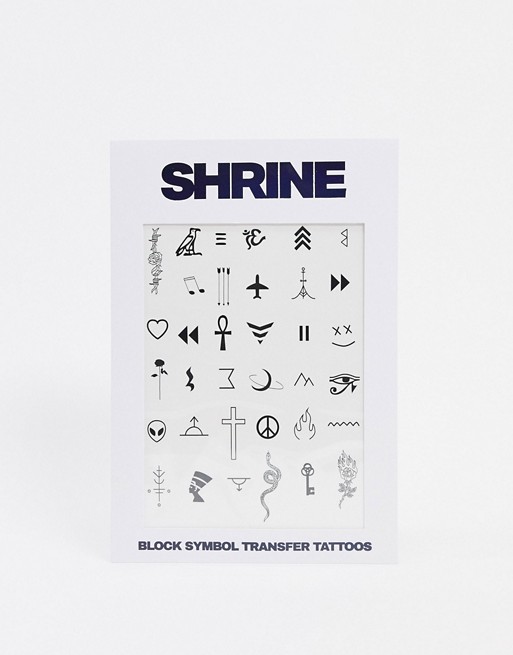 Shrine Block Symbol Transfer Tattoo