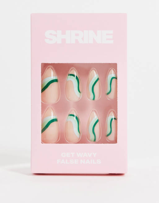 Shrine False Nails – Kunstnägel, Peppermint Swirl