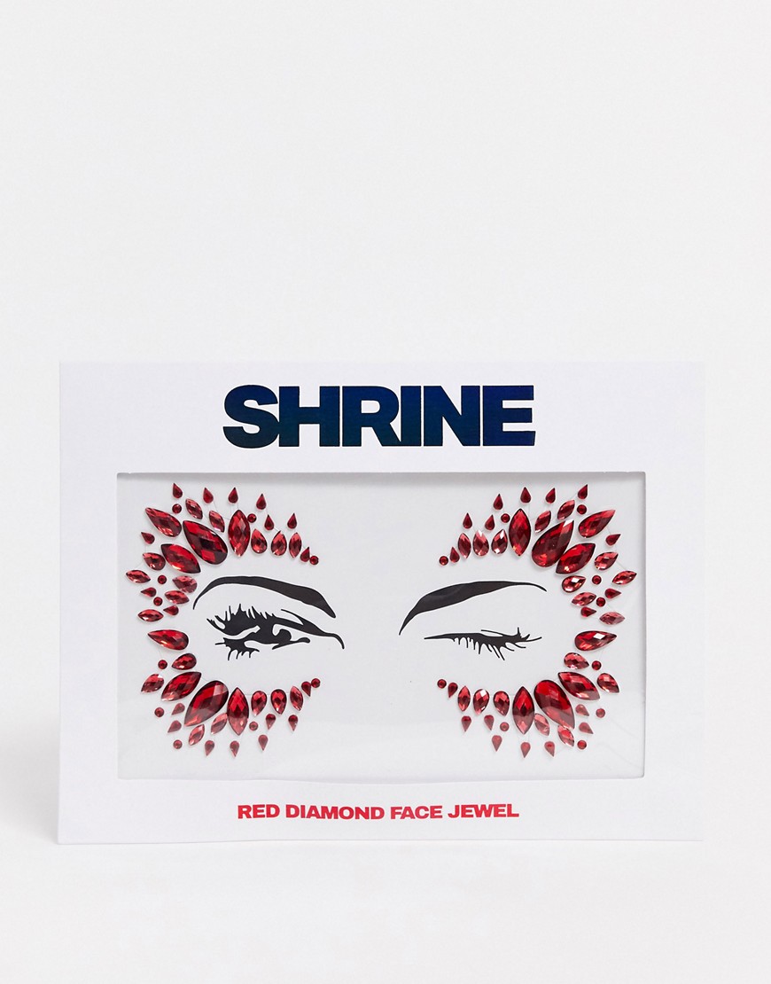 Shrine - Halloween - Gioielli per viso con strass rossi-Multicolore