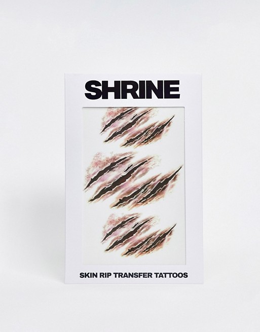 Shrine Halloween Skin Rip Transfer Tattoos