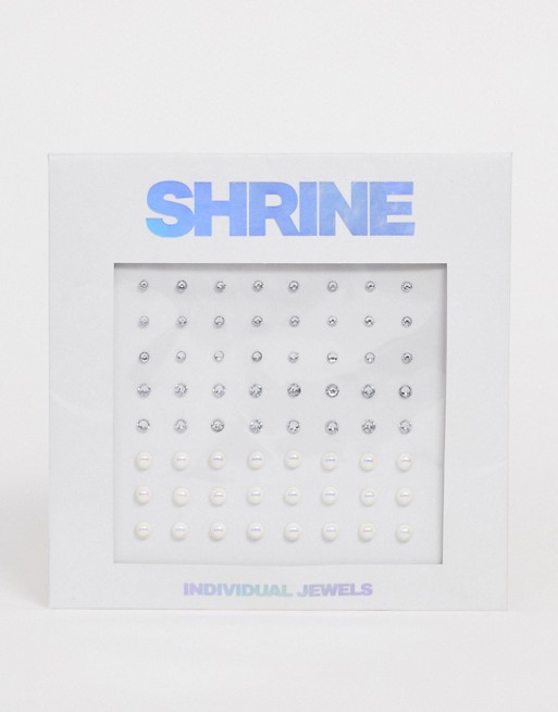 Shrine X ASOS Exclusive Individual diamantes and Pearls Face Gems