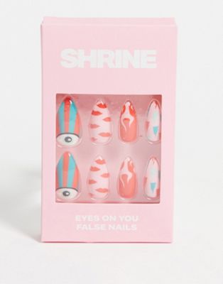 Shrine – Künstliche Fingernägel – Eyes on You-Mehrfarbig
