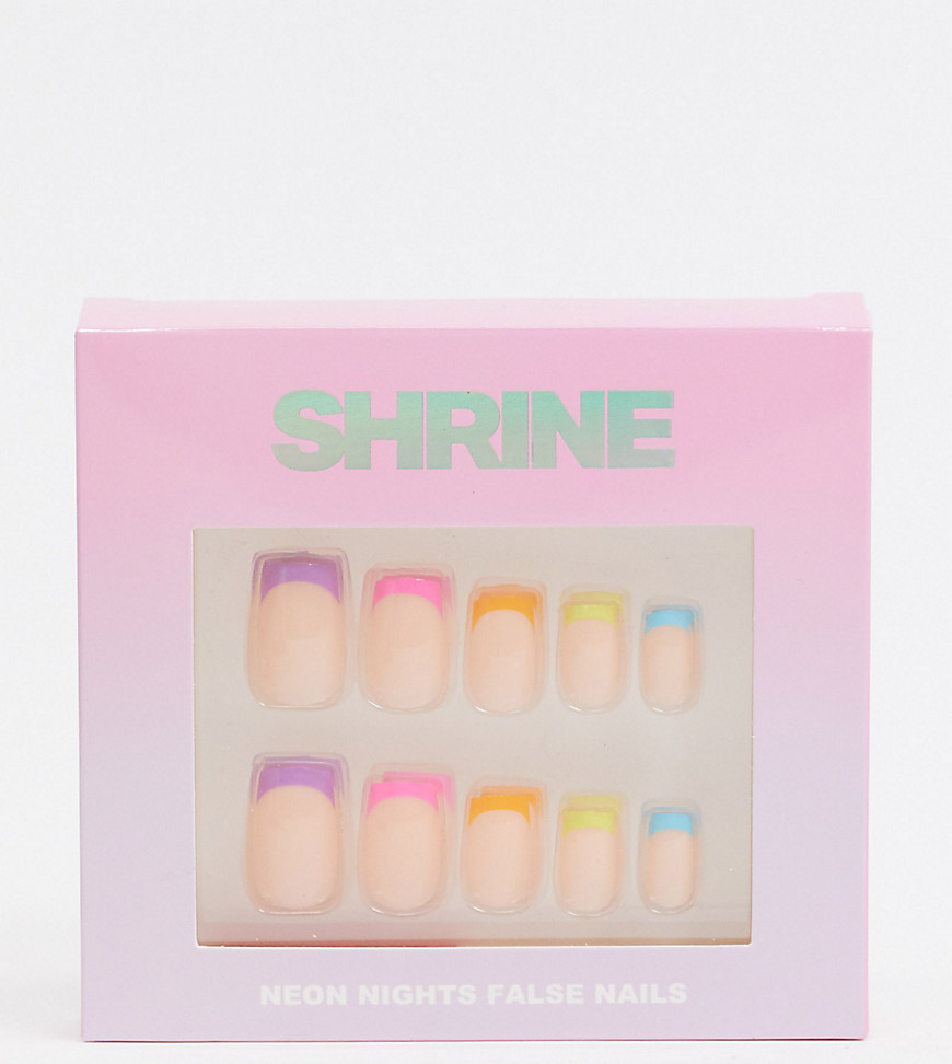 Make up Multicolore donna Shrine - Neon Nights - Unghie finte - In esclusiva per ASOS-Multicolore