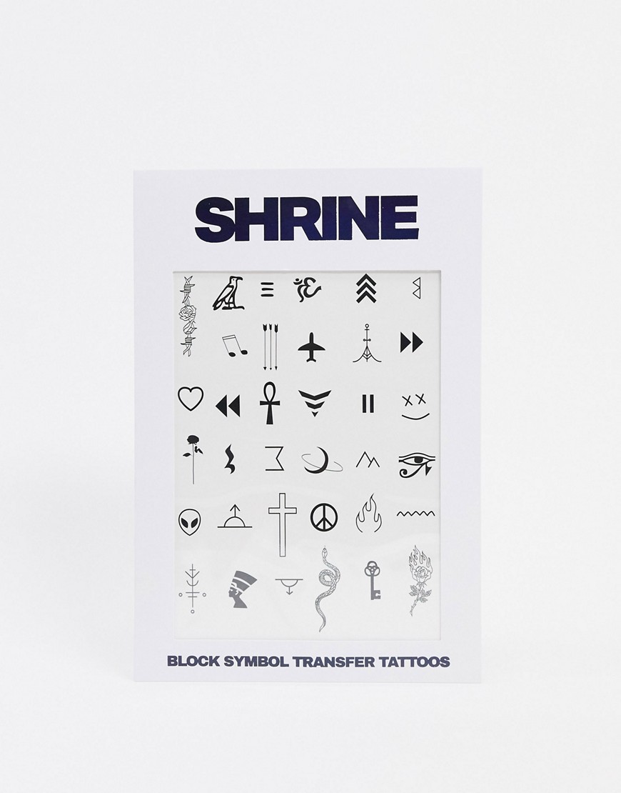 Shrine – Temporära tatueringar med symbolmönster-Flerfärgad